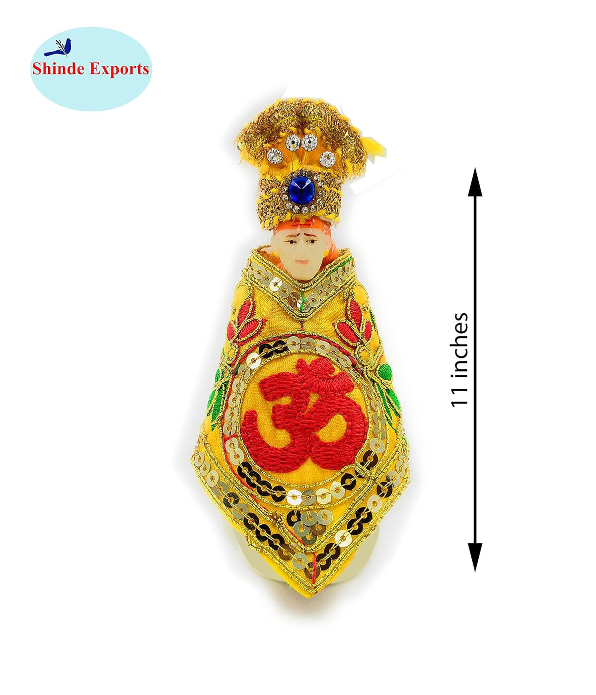 SHINDE EXPORTS shirdi saibaba idol dress cloth vastra shawl (Pack of six (for 4.5 inches one no. idol))