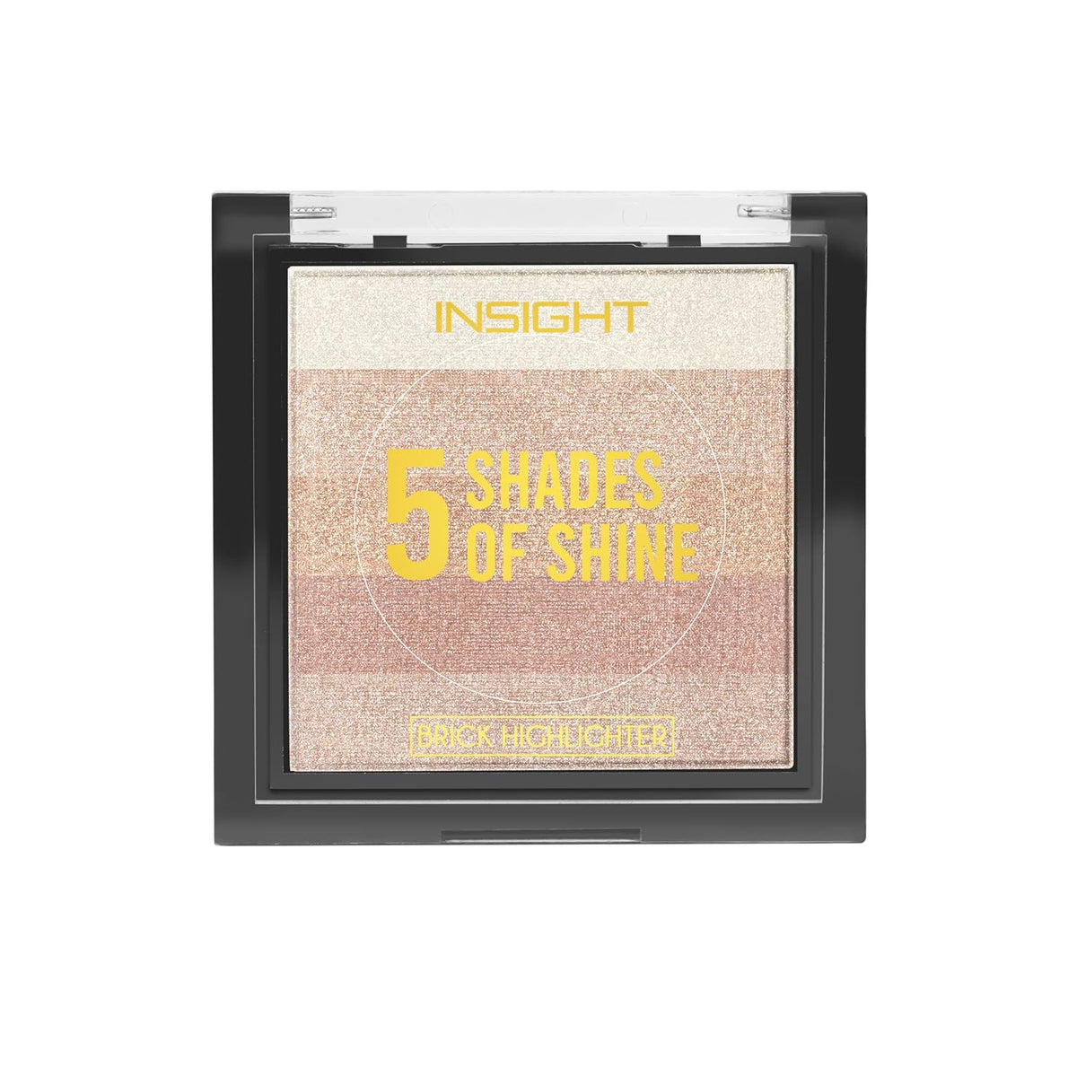 INSIGHT 5 Shades of Shine Brick Highlighter - Dubai Bling |Smooth, Blendable Texture & Radiant Finish | Travel-Friendly Makeup Palette| 12 g