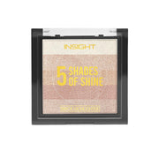 INSIGHT 5 Shades of Shine Brick Highlighter - Dubai Bling |Smooth, Blendable Texture & Radiant Finish | Travel-Friendly Makeup Palette| 12 g