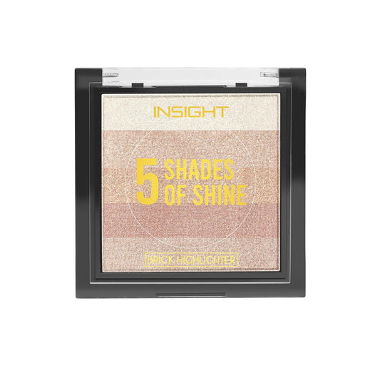 INSIGHT 5 Shades of Shine Brick Highlighter - Dubai Bling |Smooth, Blendable Texture & Radiant Finish | Travel-Friendly Makeup Palette| 12 g