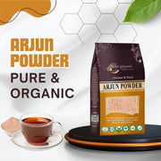 Brijbooti Arjun Ki Chaal Powder 500 Gr - Arjun Chal Tea - Organic Terminalia Arjuna Powder - Support Heart Health | FSSAI, GMP, ISO Certified