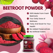Bliss of Earth 2x500Gm Beetroot Powder natural Spray Dried (pack of 2)