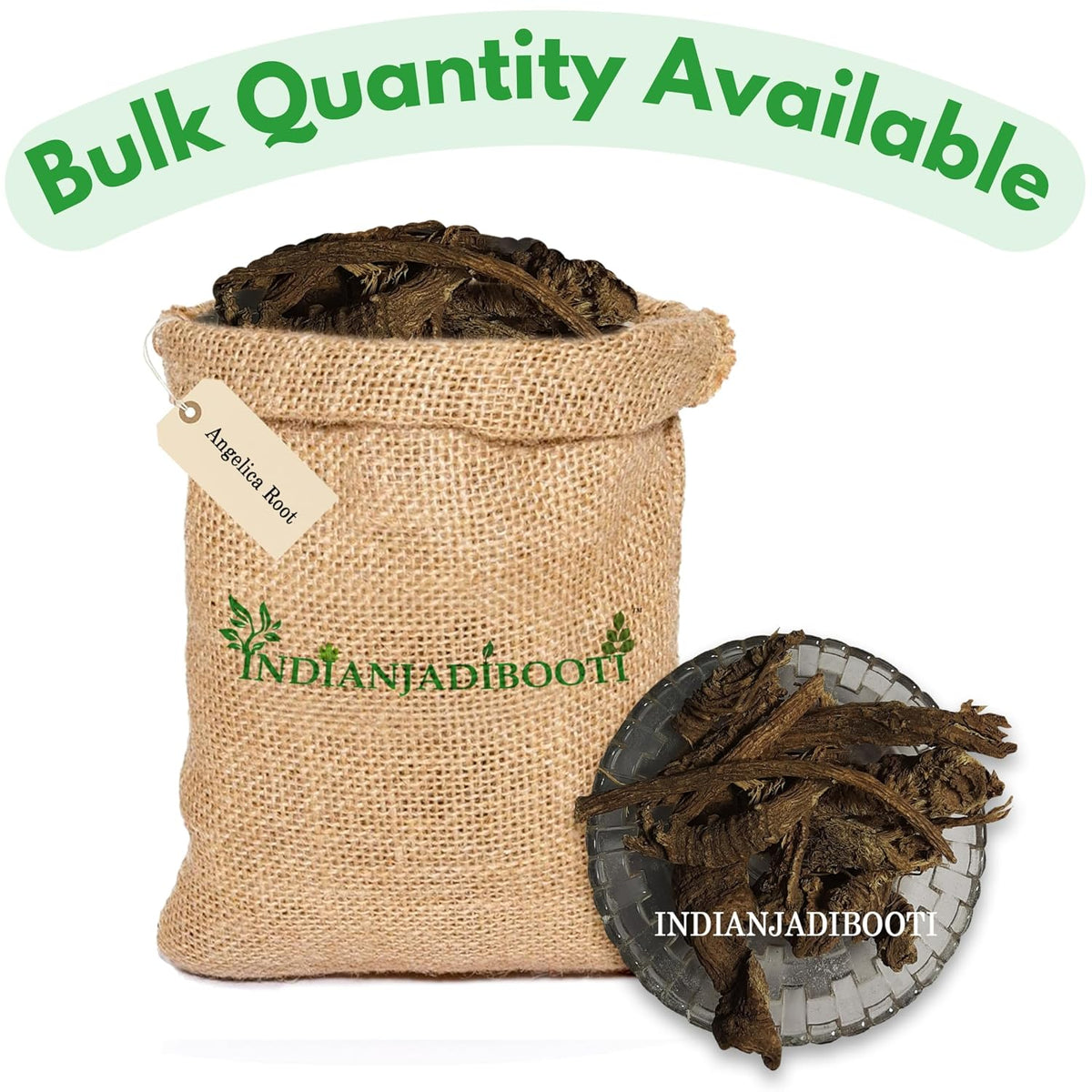 IndianJadiBooti Pure Angelica Roots (Choraka) | Traditional Aromatic Botanical for Digestive Comfort, Grounding Herbal Infusions & Artisan Apothecary Compounding (900 Grams)