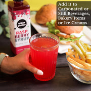 Urban Platter Raspberry Syrup, 500ml / 17fl.oz [Plant-Based, Thick, Real Fruits]