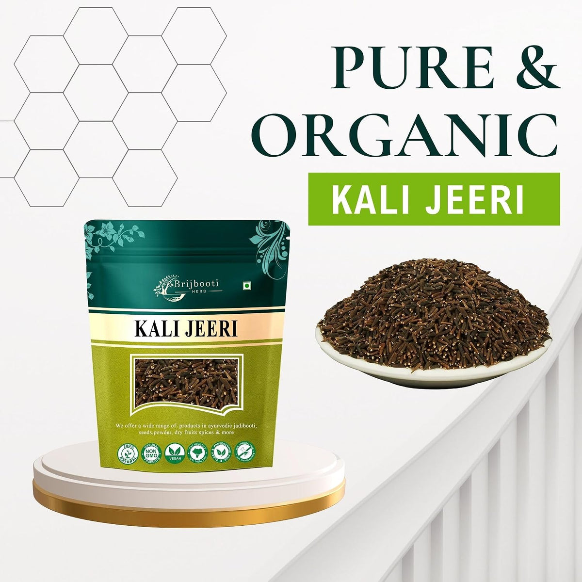 BrijBooti Kali Jiri - Kaali jiri - Kadwa Jeera - Kali Jeeri – Natural Black Cumin Seed