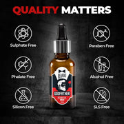 Beardo Godfather Lite Beard and Moustache Oil (30 ml x Pack of 2) | Beard Oil for men | Non-Sticky, Light; Almond Oil, Aloe vera, Vitamin E, Shiny Nourished Beards
