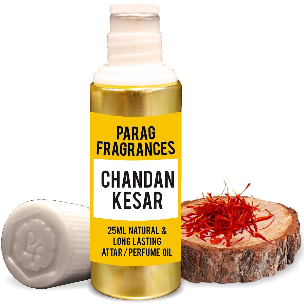 Parag Fragrances Long Lasting, Non-Alcoholic & Grade-1 Attar 25ml (Kesar Chandan)