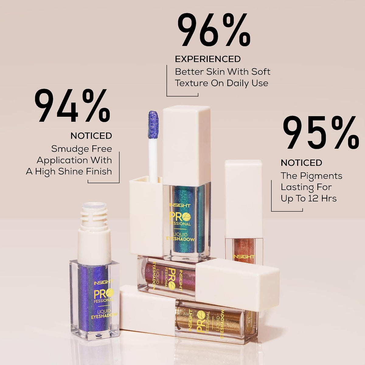 INSIGHT Professional Liquid Eyeshadow - (Stellar) | Light Weighted Formula | Infused with Skincare Ingredients | Water Resistant Pigment | High Shine Shimmers (5g)