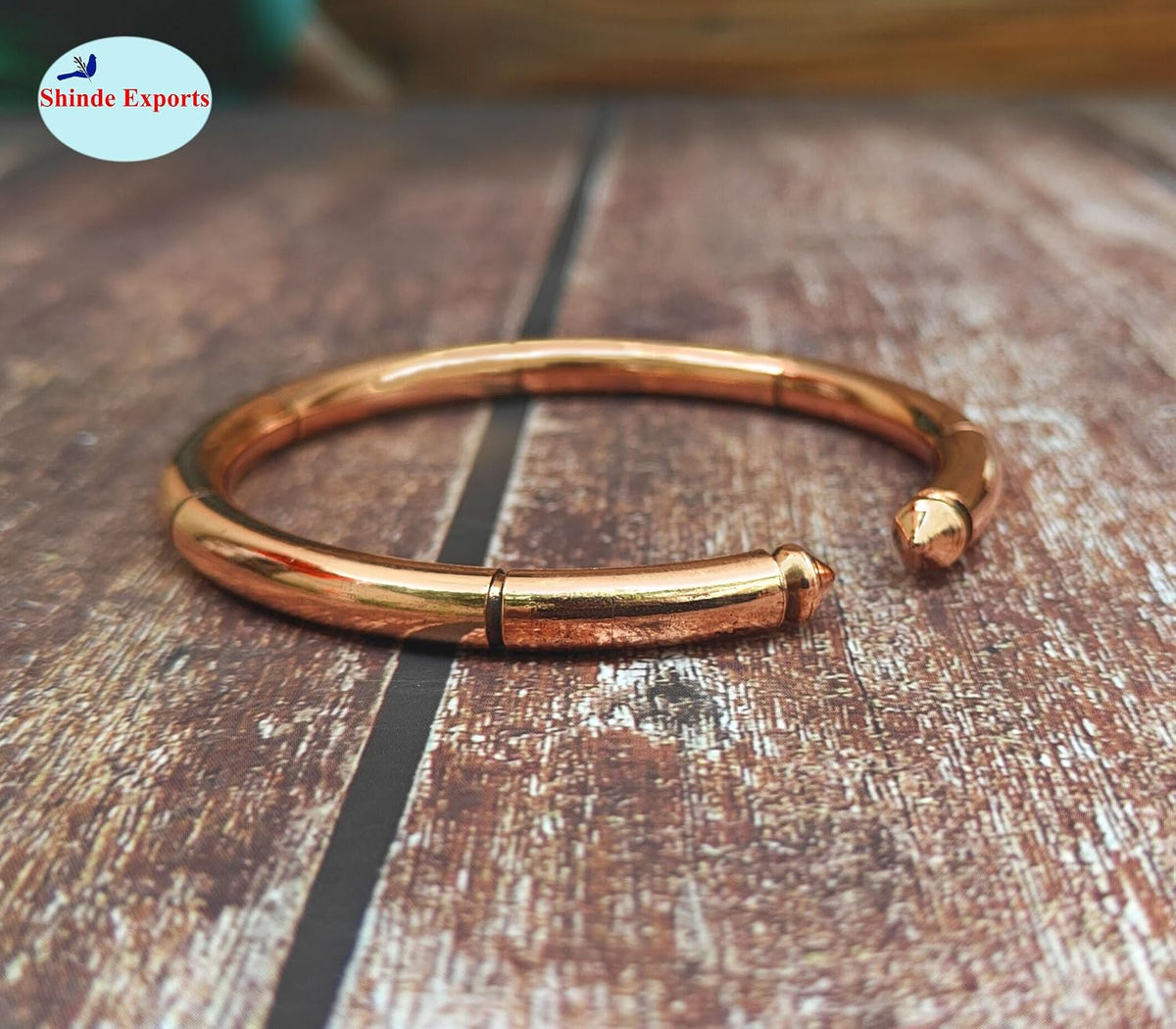 SHINDE EXPORTS Heavy Pure Copper thick Bracelet Bangle Unisex Kada Solid Handmade Cuff for Men & Women