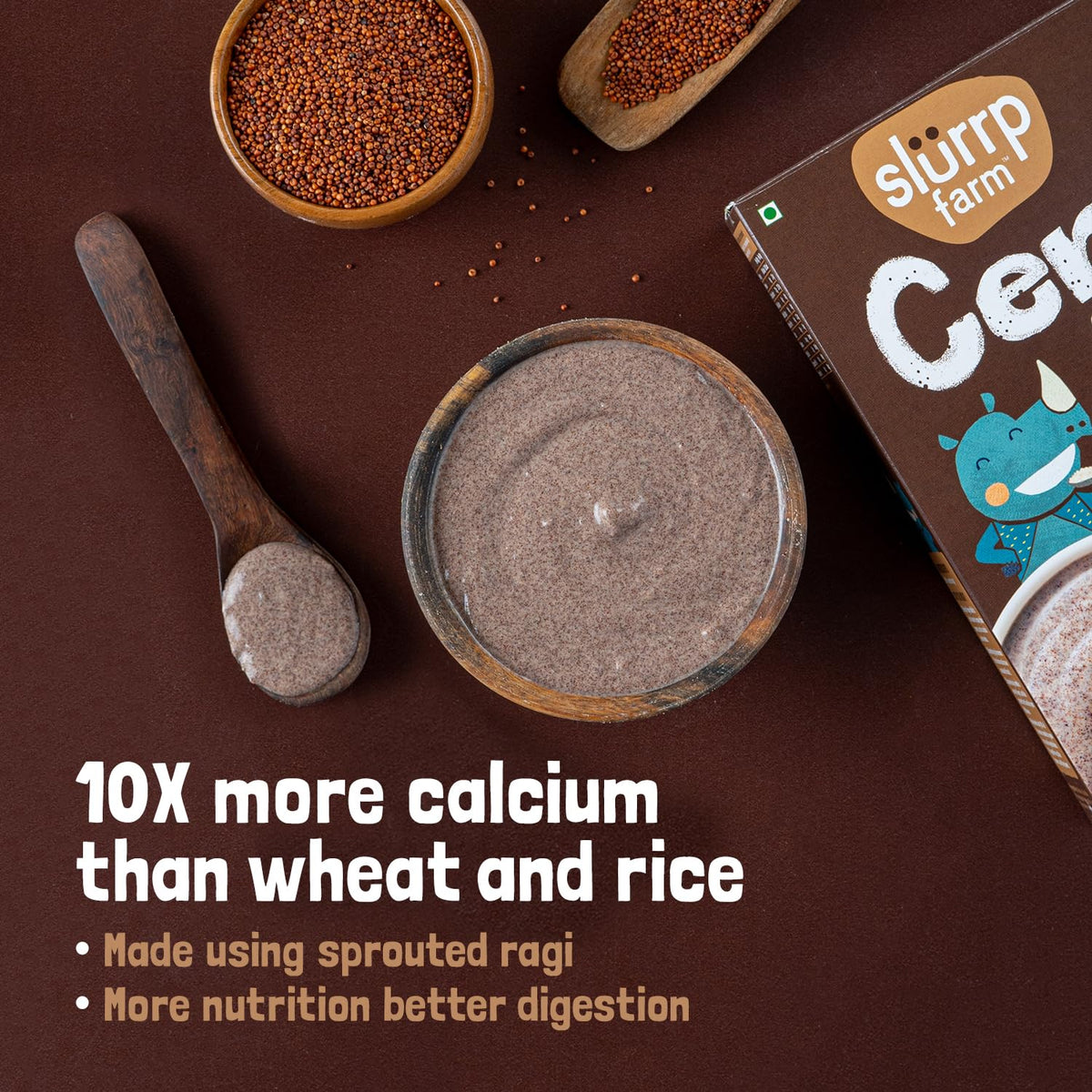 SLURRP FARM No Added Sugar,No Salt,Sprouted Ragi Powder,250 Gram