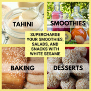 Bliss of Earth Organic Sesame Seeds 1kg White For Eating, Raw Til Seeds