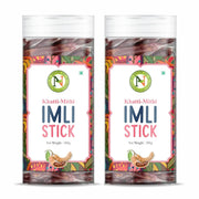 NatureVit Imli Candy Sticks 400g – Khatti Meethi Tamarind Stick Candy | Sweet & Sour Mouth Freshener | Tangy Digestive Treat