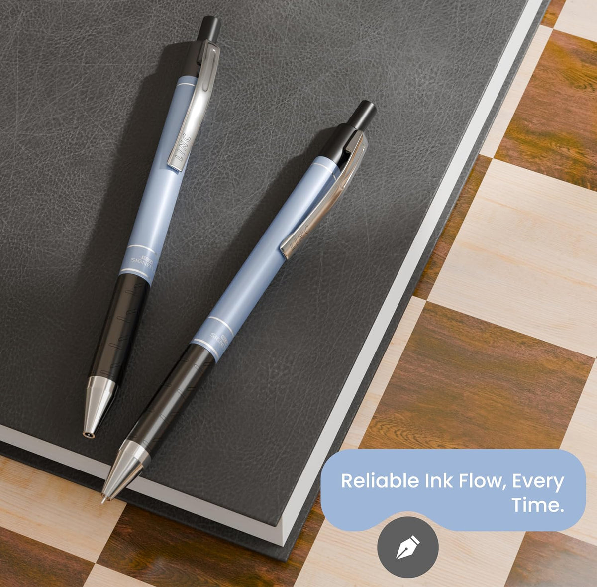 Linc Signetta Fine 0.7mm Ball Pen | Blue | Pack of 10