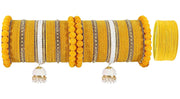 NMII Premium Gold Plated Metal Velvet Bangles Latkan Chuda Set For Bridal Women & Girls with Pearls Moti & Zircon Diamond | Dulhan Chura Fancy | Bridal Bangles Set for Wedding- Set of 70 Bangles