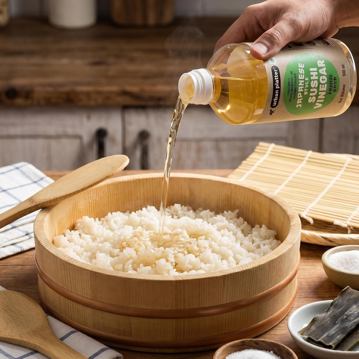 Urban Platter Japanese Rice Vinegar (Awasezu), 500ml [All Natural Vinegar Traditionally Made and Seasoned] - Perfect for Seasoning Sushi Rice