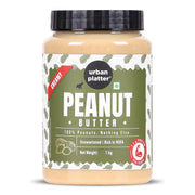 Urban Platter Creamy Peanut Butter, 1Kg (Classic Smooth | Single Ingredient | Keto-Friendly)