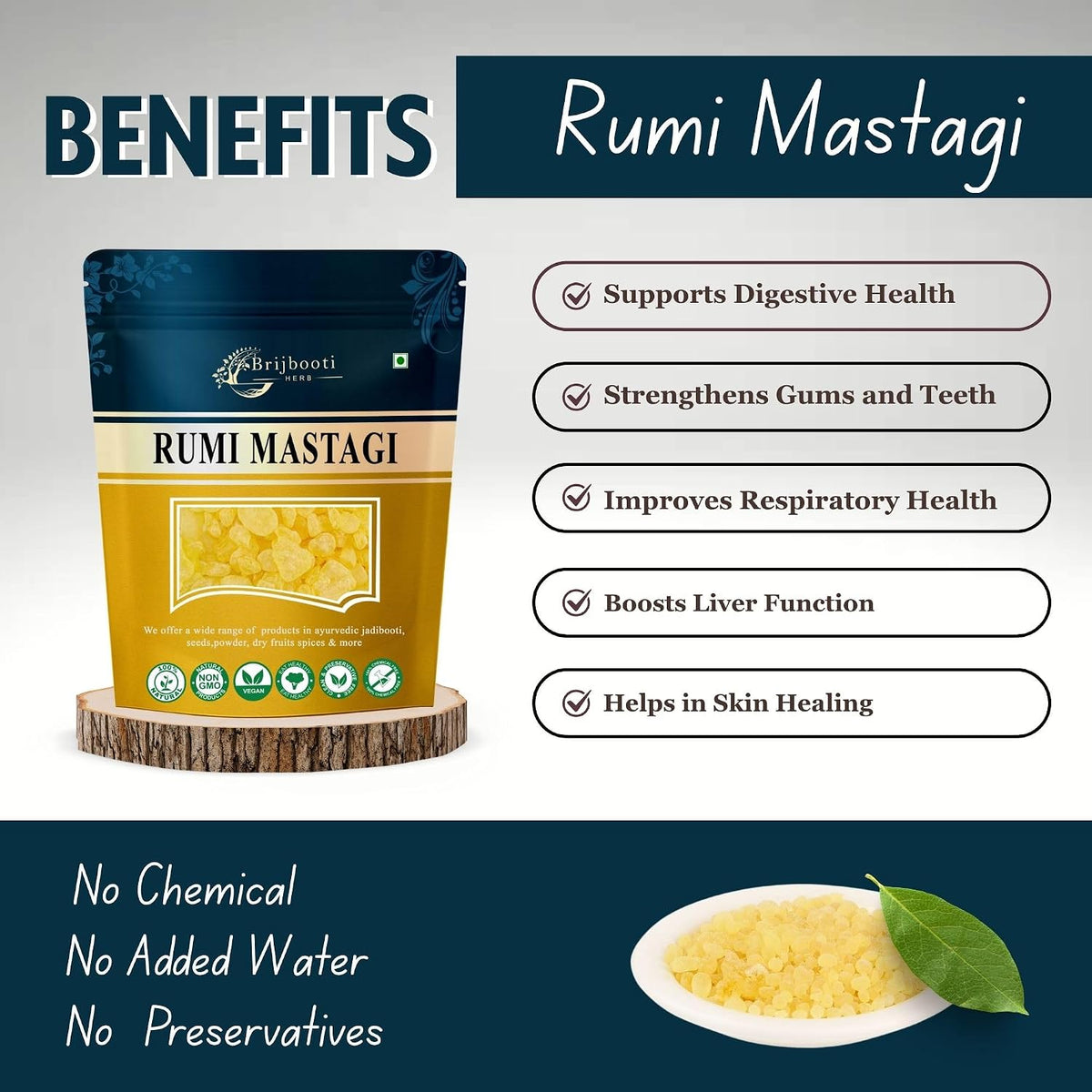 Brijbooti Rumi Mastangi (20 Gram) - Mastangi Rumi - Pistacia Lenticus - Mastic Gum