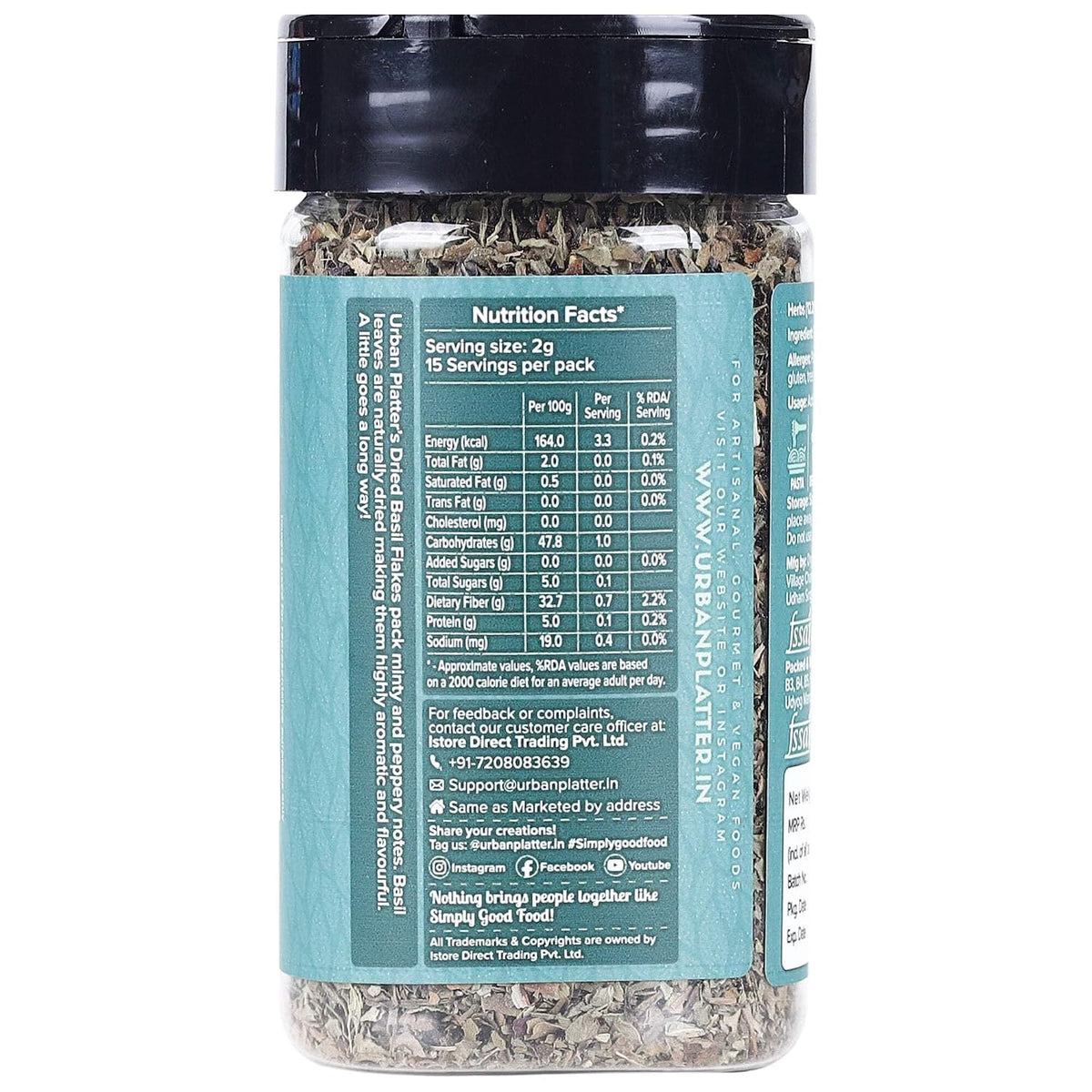Urban Platter Dried Basil Tulsi Flakes, 30 g