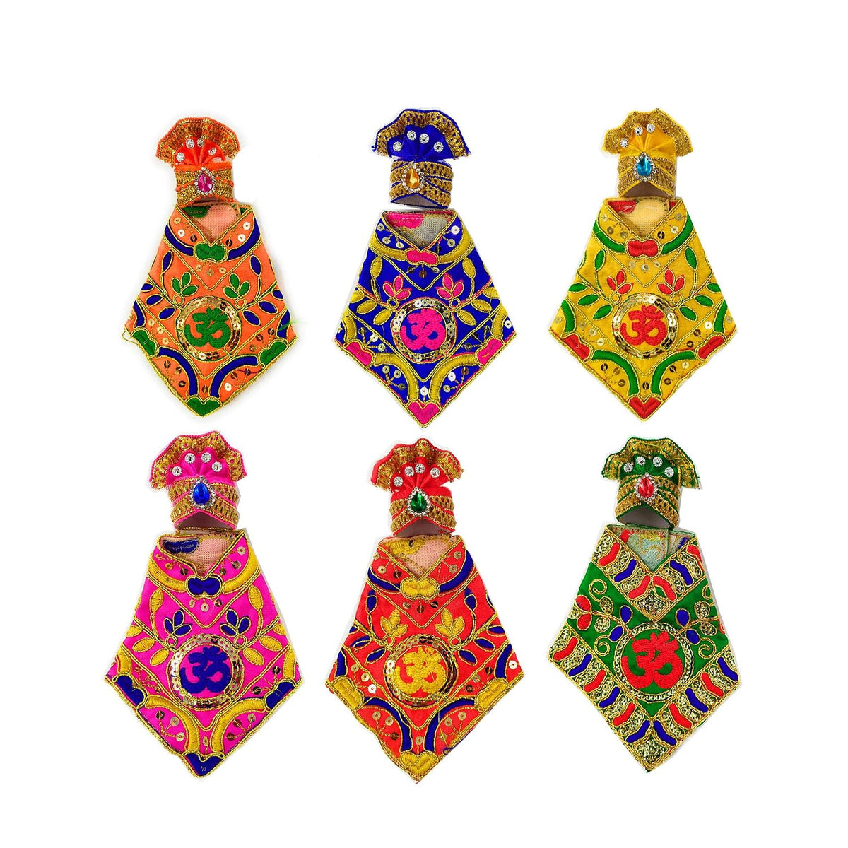 SHINDE EXPORTS shirdi saibaba idol dress cloth vastra shawl (Pack of six (for 4.5 inches one no. idol))