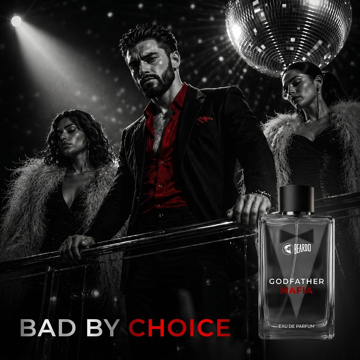 BEARDO Godfather Mafia Eau De Parfum 100ml | Fruity, Amber, Woody Fragrance | Long Lasting Perfume for Men | Gift For Men | Strong EDP For Men | Gift For Husband | Gift For Boyfriend