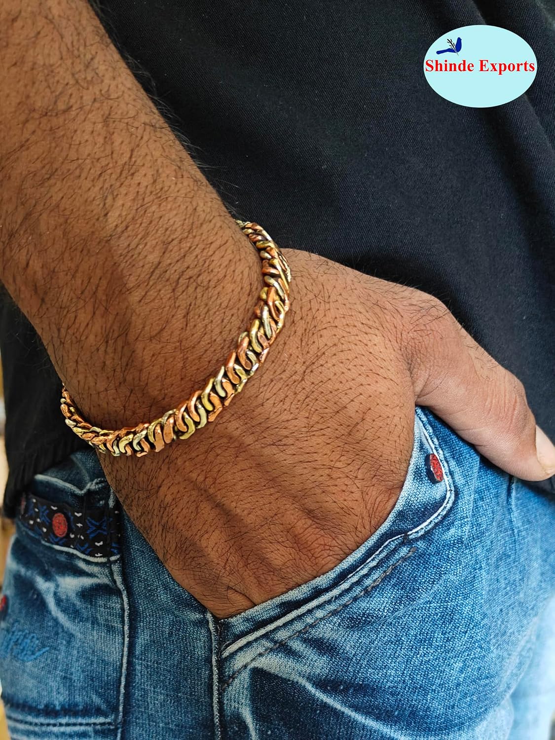 SHINDE EXPORTS pure original copper tamba kada bracelet for men and women boys