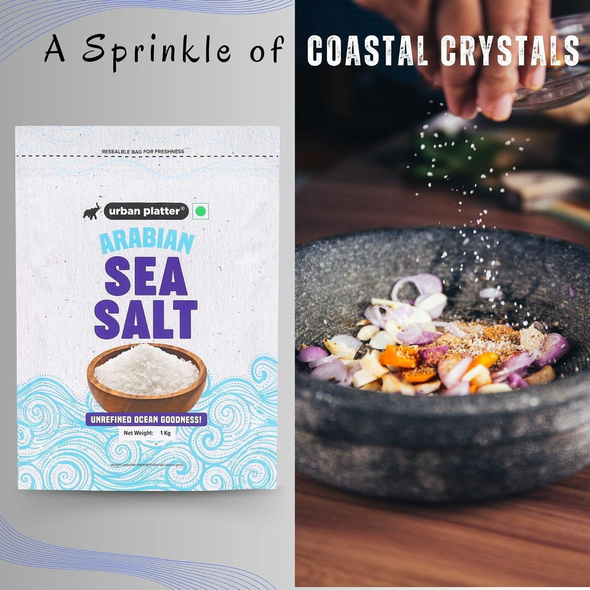 Urban Platter Arabian Sea Salt Flakes, 1Kg