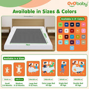 OYO BABY Medium Dry Sheet 100×70 cm | Waterproof Baby Bed Protector for Infants 0–12 Months | Breathable, Extra Absorbent & Reusable - Salmon Rose