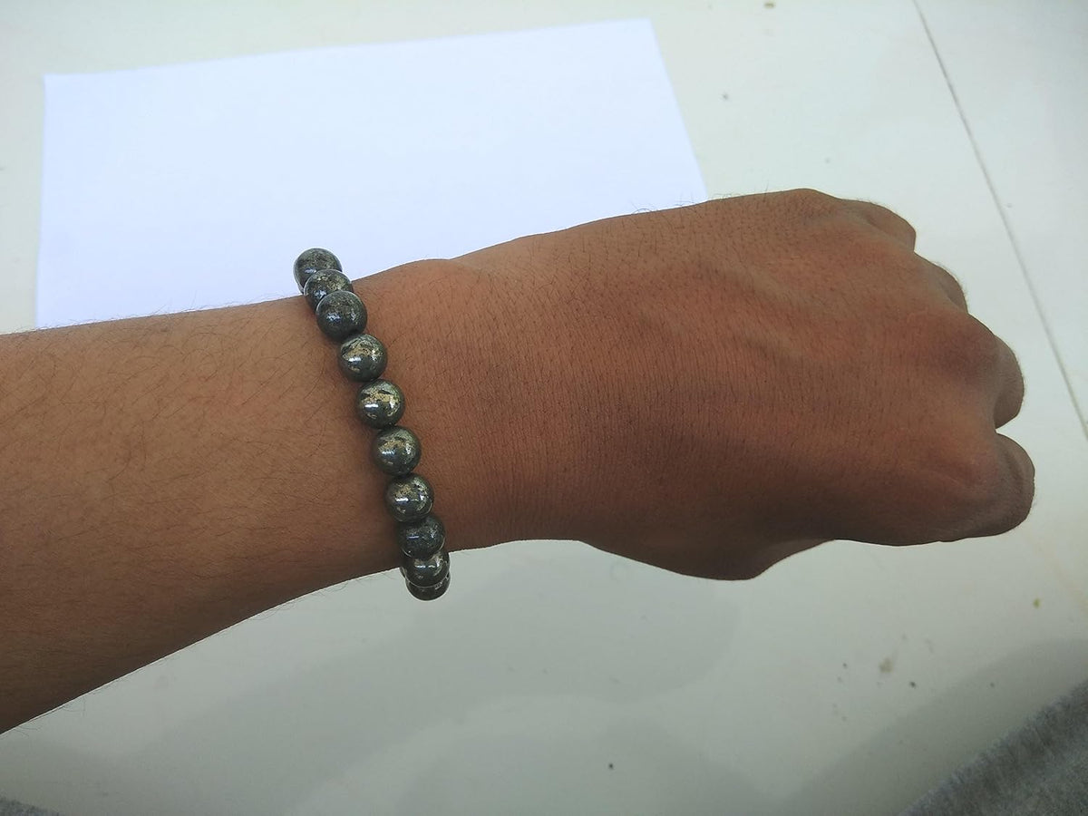 SHINDE EXPORTS Natural Pyrite Gemstone Bracelet for Men and Women