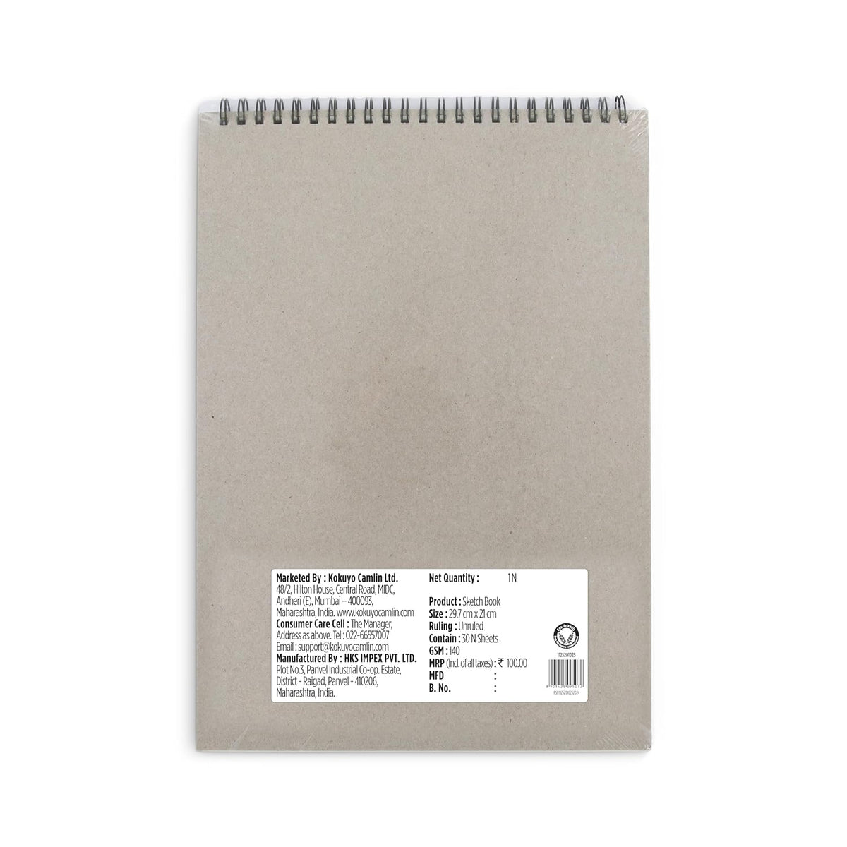 Camel 140 GSM A4 Sketch Book, 30 Sheets Paper;Acrylic