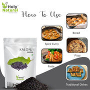 Holy Natural Kalonji Seeds – 400 Gm | Also called Black Seeds, Nigella Sativa and Black Cumin Seeds | Bold and Unique Seeds Flavor