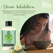 Holy Natural Eucalyptus Essential Oil 300Ml|Nilgiri Oil|For Steam Inhalation,Aromatherapy,Relaxation,Skin Therapy
