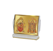 DIVINITI 24K Gold Plated Religious Car Dashboard Frame | Premium God Idol Frame for Car, Home Mandir & Office Table | Spiritual Gift, Decorative Showpiece | Padmavathi Balaji