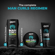 Beardo Man Curls Shampoo for Frizzy, Dry, Wavy & Curly Hair | Moisturizing Gentle Cleanser | Infused with Hyaluron, Avocado & Coconut | Sulphate, Silicone & Parabens Free | 200ml