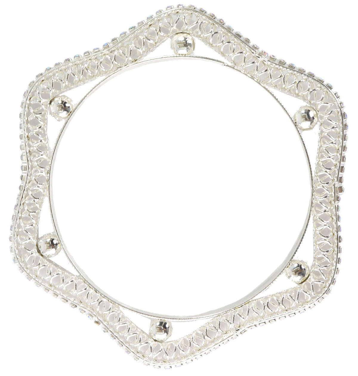 NMII Stylish Star Design Alloy Metal Bangles Set For Women & Girls with Zircon Diamond | Trendy Girl's Bangles Bracelet | Bangles For Women Latest | Wedding, Party, Festive, Occasion, Daily