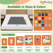 OYO Baby Waterproof Newborn Dry Sheet, Small 70×50 cm, Reusable Mattress Protector, Quick-Dry, Ultra-Absorbent Fleece Layer, Anti-Pilling, Soft and Hygienic Underpad | Travel-Friendly –Light Green