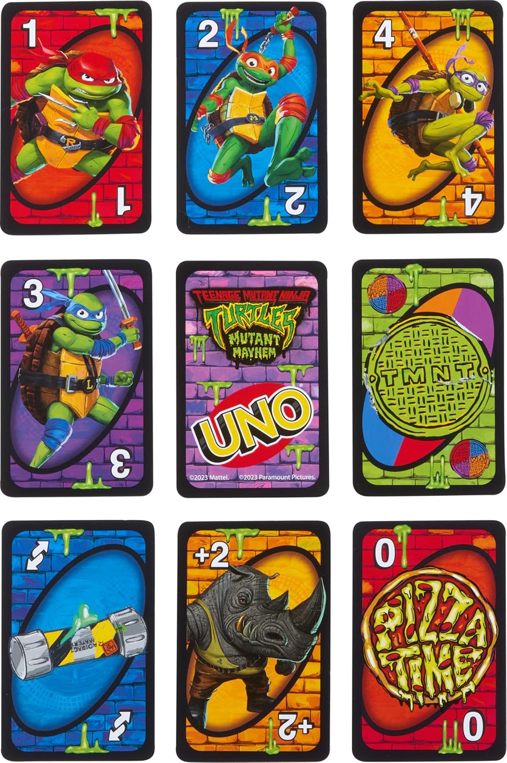 Mattel Games UNO Teenage Mutant Ninja Turtles Mutant Mayhem Card Game for Family Night, Travel & Camping