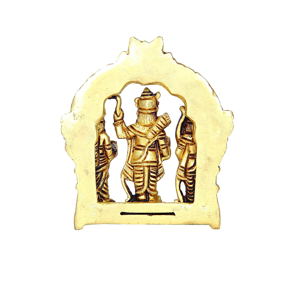 Aalayam Selveer Ram Darbar Murti Brass | Ramar Pattabhishekam Brass Idol | Ram Darbar Brass Idol | Ram Darbar Statue Brass 10.5 CM Height Brass Gold Colour 1 Piece