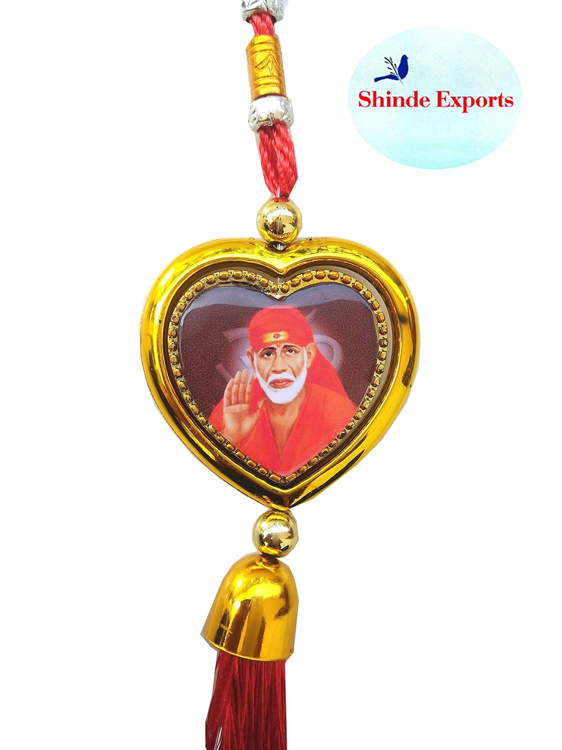 SHINDE EXPORTS Shirdi Saibaba Multicolor Car Hanging