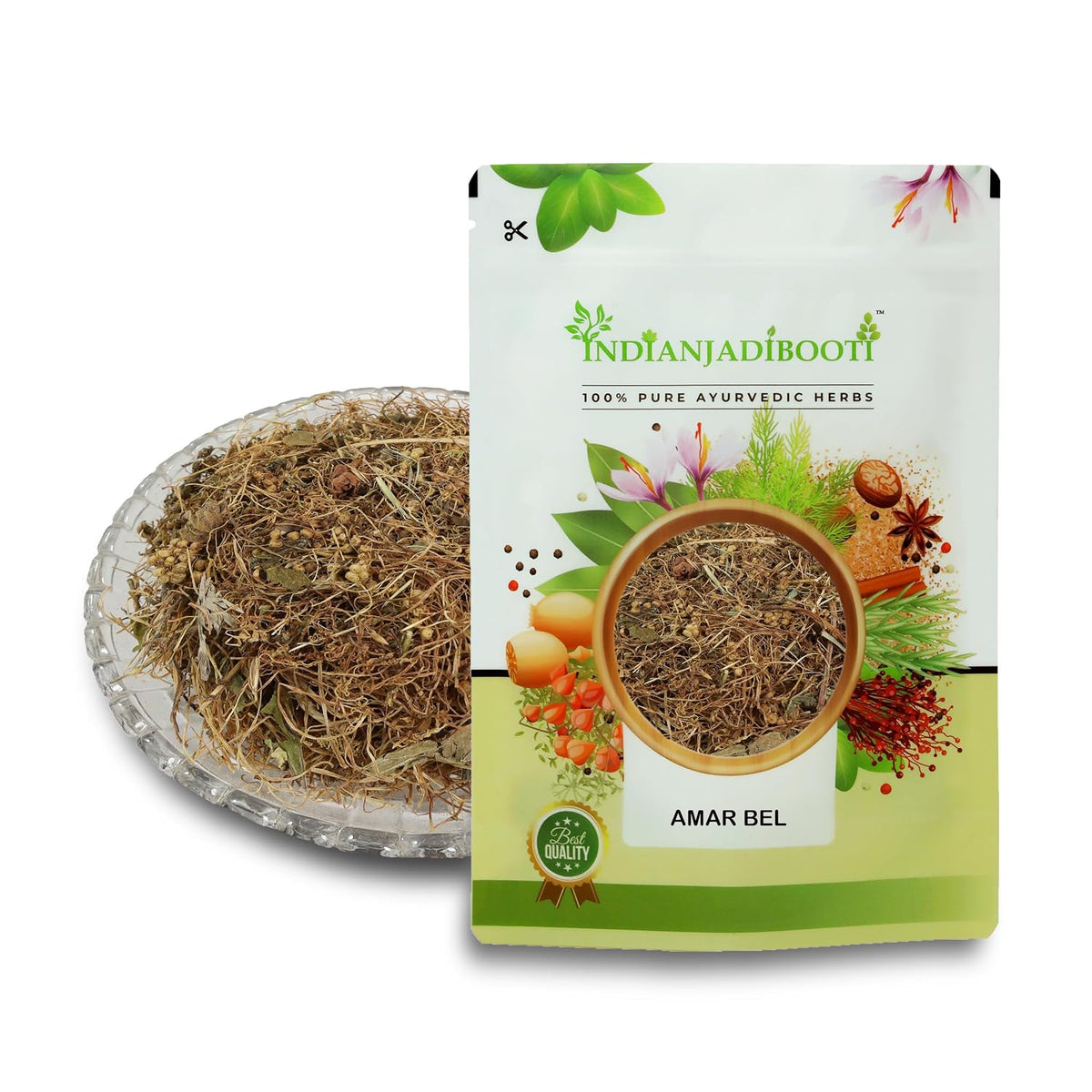IndianJadiBooti Pure Amar Bel (Cuscuta Reflexa) | Raw Akash Bel Golden Vine for Hair Vitality, Scalp Nourishment & Systemic Detox