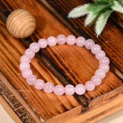 Astrodidi Natural Certified Rose Quartz Stone Bracelet for Emotional Healing, Self-Love and Promoting Harmony in Relationships by Resonating with the Heart Chakra | Reiki Feng-Shui Crystal Gemstone Bracelet for Men and Women