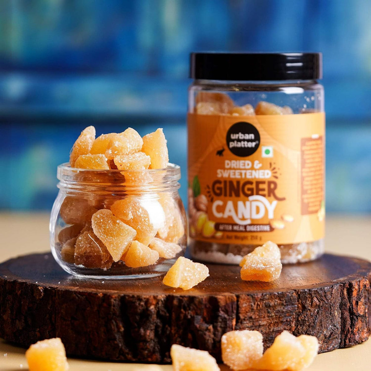 Urban Platter Dried Ginger Candy, 250g (Digestive | Travel-friendly | Helps prevent Nausea)