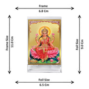 DIVINITI 24K Gold Plated Religious Car Dashboard Frame | Premium God Idol Frame for Car, Home Mandir & Office Table | Spiritual Gift, Decorative Showpiece | Lakshmi Ji