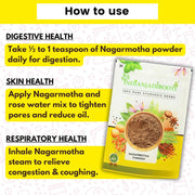 IndianJadiBooti Nagarmotha Powder (100g) - Pure Cyperus Rotundus (Mustak Churna) - Nut Grass/Tunga Gaddalu - Natural Herb for Oily Skin Face Packs, Hair Care (Dandruff) & Digestion