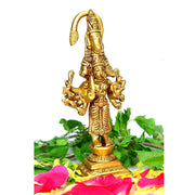Aalayam Selveer Panchmukhi Hanuman Brass Statue Standing | Panchmukha Hanuman Brass | Brass Panchmukhi Hanuman 13cm Height Brass Gold Colour 1 Piece
