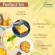Holy Natural Pineapple Powder - 400 GM | No Added Sugar & Preservative | For Cake, Juice & Ice-cream