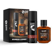 Beardo Whisky Smoke Deodorant 120ml & Bourbon Perfume 50ml for Men Giftset | Eau De Parfum & Body Spray | Spicy, Woody - Oudh | Long Lasting Mens Perfume | Date night fragrance | Rakhi Gift for Brother | Gift for boyfriend | Gift for Men | Gift for Brother
