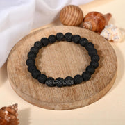 Astrodidi Natural Certified Black Lava Stone Bracelet for Help to Keeps You Grounded, Boosts your Strength and Calms Your Mind | Original Reiki Feng-Shui Healing Crystal Gemstone Bracelet for Men and Women