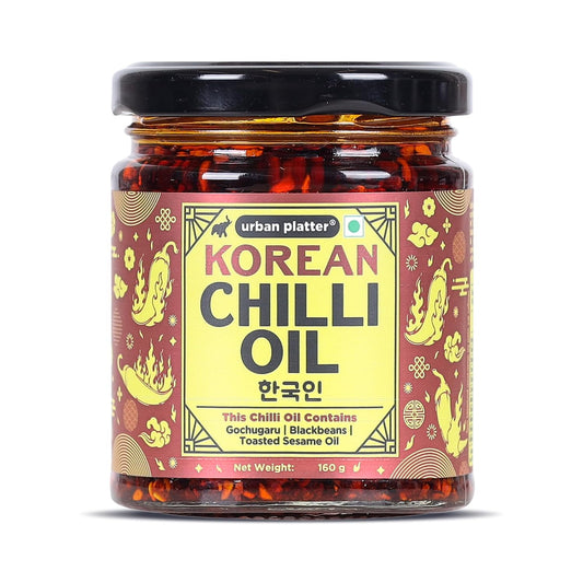 Urban Platter Korean Chilli Oil, 160g (Made with Gochugaru Chilli Flakes)