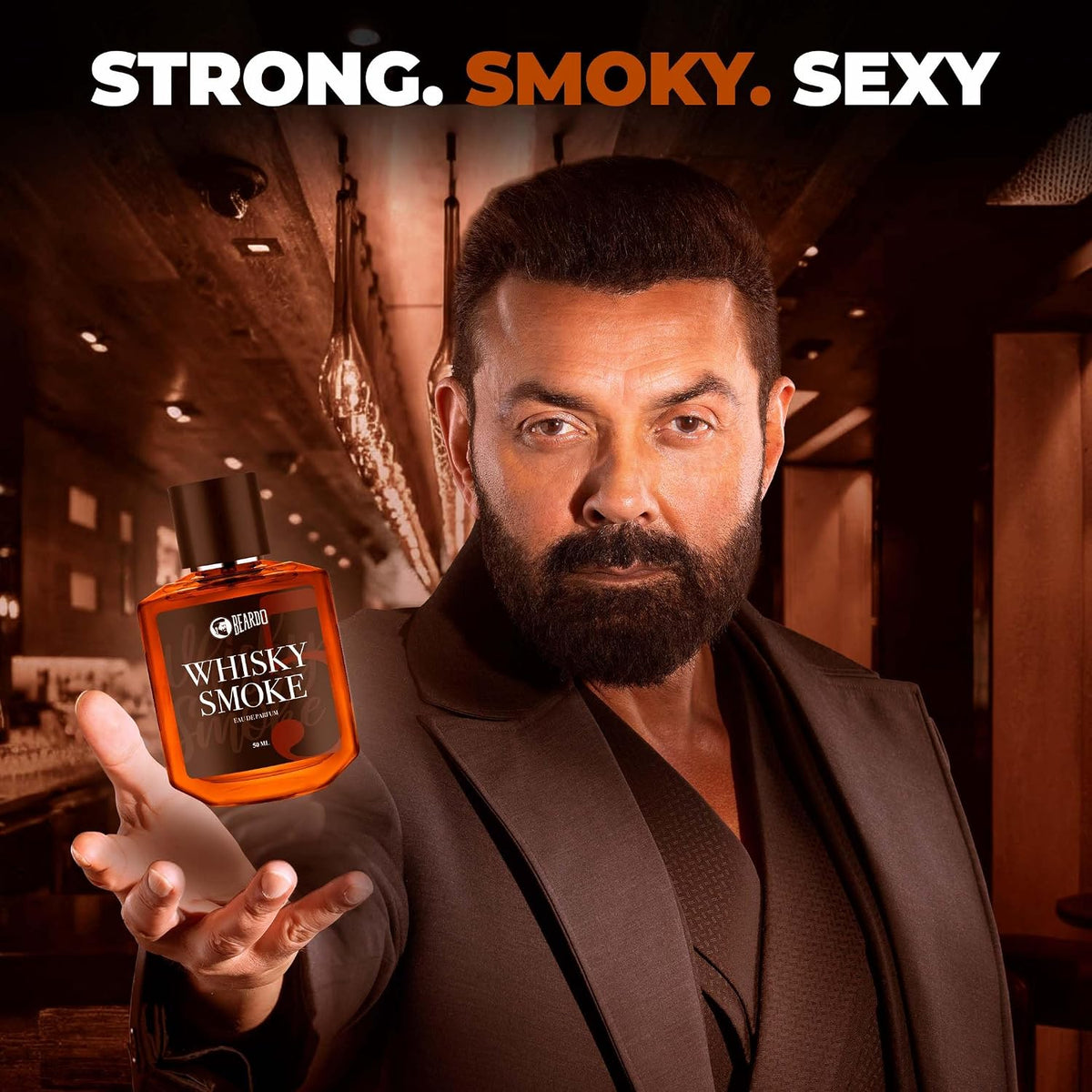 Beardo Whisky Smoke Perfume for Men,50ml|Spicy,Woody-Oudh Scent Eau De Parfum|Long Lasting Mens Perfume|Best Date Night Fragrance Body Spray|Day gift for husband|Gift for boyfriend