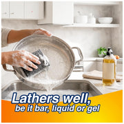 Gala Super Scrub Set – Made of Steel – Black – Pack of 6